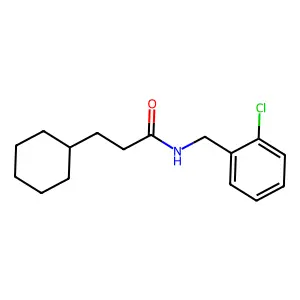 N-(2-chlorobenzyl)-3-cyclohexylpropanamide structure