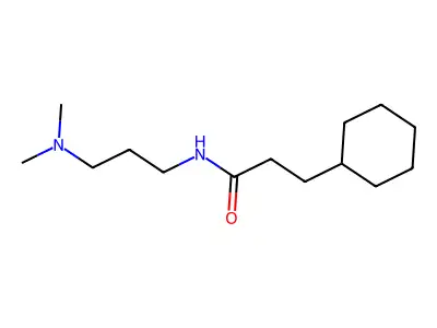 3-cyclohexyl-N-[3-(dimethylamino)propyl]propanamide structure