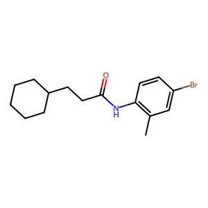 N-(4-bromo-2-methylphenyl)-3-cyclohexylpropanamide structure