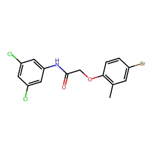 2-(4-bromo-2-methylphenoxy)-N-(3,5-dichlorophenyl)acetamide structure