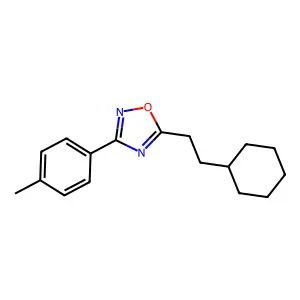 5-(2-Cyclohexylethyl)-3-(4-methylphenyl)-1,2,4-oxadiazole structure
