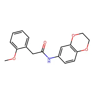 N-(2,3-dihydro-1,4-benzodioxin-6-yl)-2-(2-methoxyphenyl)acetamide structure