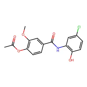 4-((5-Chloro-2-hydroxyphenyl)carbamoyl)-2-methoxyphenyl acetate structure