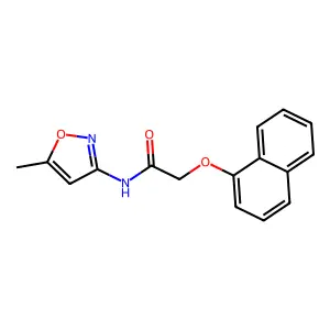 N-(5-methylisoxazol-3-yl)-2-(naphthalen-1-yloxy)acetamide structure
