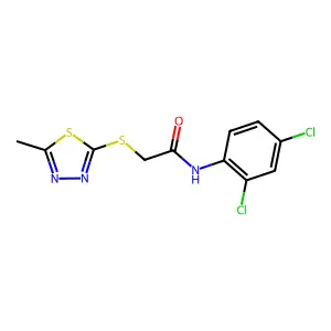 N-(2,4-dichlorophenyl)-2-[(5-methyl-1,3,4-thiadiazol-2-yl)sulfanyl]acetamide structure