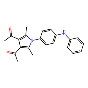 1-[4-Acetyl-1-(4-anilinophenyl)-2,5-dimethylpyrrol-3-yl]ethanone structure