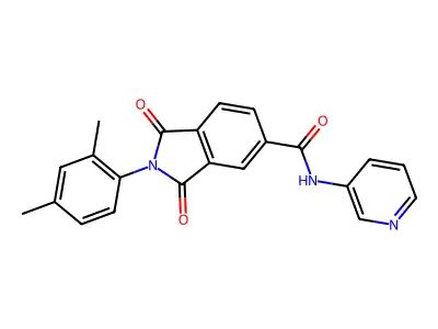 2-(2,4-dimethylphenyl)-1,3-dioxo-N-pyridin-3-ylisoindole-5-carboxamide structure