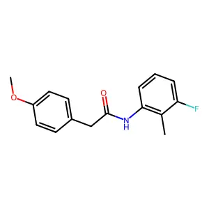 N-(3-fluoro-2-methylphenyl)-2-(4-methoxyphenyl)acetamide structure