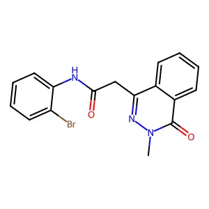 N-(2-bromophenyl)-2-(3-methyl-4-oxophthalazin-1-yl)acetamide structure