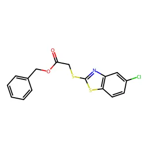 Benzyl 2-[(5-chloro-1,3-benzothiazol-2-yl)sulfanyl]acetate structure