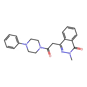 2-methyl-4-[2-oxo-2-(4-phenyl-1-piperazinyl)ethyl]-1(2H)-phthalazinone structure