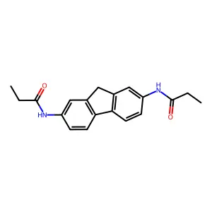 N-[7-(propanoylamino)-9H-fluoren-2-yl]propanamide structure