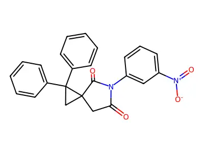 5-(3-Nitrophenyl)-1,1-diphenyl-5-azaspiro[2.4]heptane-4,6-dione structure