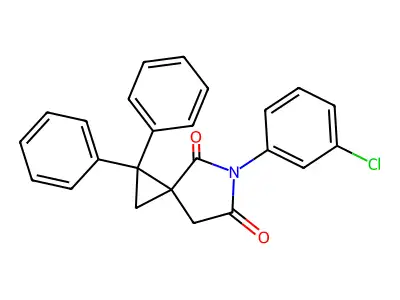 5-(3-Chlorophenyl)-1,1-diphenyl-5-azaspiro[2.4]heptane-4,6-dione structure