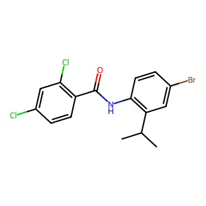 N-(4-bromo-2-propan-2-ylphenyl)-2,4-dichlorobenzamide structure