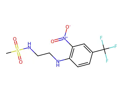 N-[2-[2-nitro-4-(trifluoromethyl)anilino]ethyl]methanesulfonamide structure