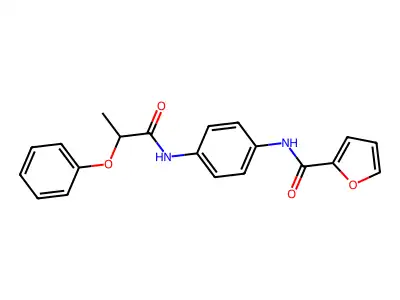 N-[4-(2-phenoxypropanoylamino)phenyl]furan-2-carboxamide structure