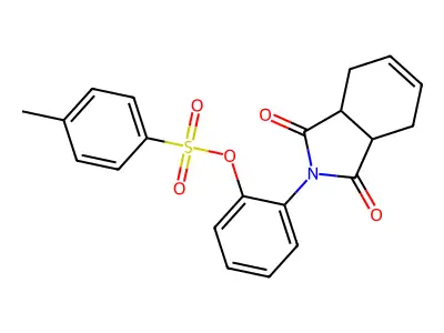 2-(1,3-dioxo-1,3,3a,4,7,7a-hexahydro-2H-isoindol-2-yl)phenyl 4-methylbenzenesulfonate structure