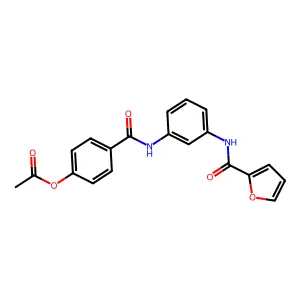 Acetic acid 4-{3-[(furan-2-carbonyl)-amino]-phenylcarbamoyl}-phenyl ester structure