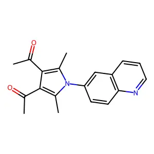 1-(4-Acetyl-2,5-dimethyl-1-quinolin-6-ylpyrrol-3-yl)ethanone structure