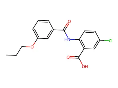 5-Chloro-2-{[(3-propoxyphenyl)carbonyl]amino}benzoic acid structure
