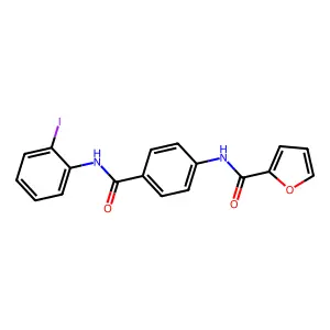 N-[4-[(2-iodophenyl)carbamoyl]phenyl]furan-2-carboxamide structure