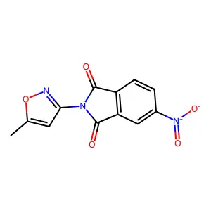 2-(5-Methyl-1,2-oxazol-3-yl)-5-nitroisoindole-1,3-dione structure