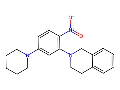 2-(2-nitro-5-piperidin-1-ylphenyl)-3,4-dihydro-1H-isoquinoline structure
