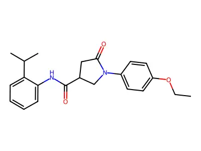 1-(4-ethoxyphenyl)-5-oxo-N-[2-(propan-2-yl)phenyl]pyrrolidine-3-carboxamide structure