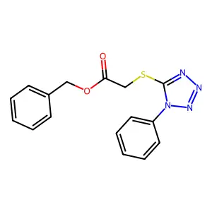 benzyl [(1-phenyl-1H-tetrazol-5-yl)sulfanyl]acetate structure