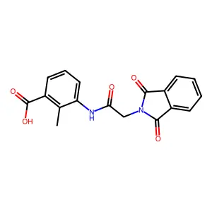 3-{[(1,3-dioxo-1,3-dihydro-2H-isoindol-2-yl)acetyl]amino}-2-methylbenzoic acid structure