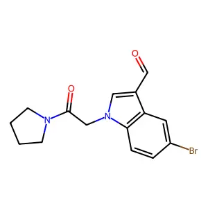 5-Bromo-1-(2-oxo-2-(pyrrolidin-1-yl)ethyl)-1H-indole-3-carbaldehyde structure
