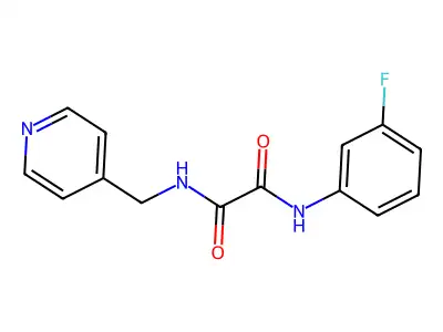 N'-(3-fluorophenyl)-N-(pyridin-4-ylmethyl)oxamide structure