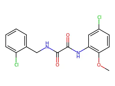 N-(2-chlorobenzyl)-N'-(5-chloro-2-methoxyphenyl)ethanediamide structure