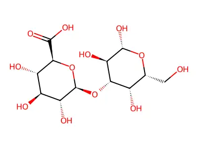3-O-beta-D-Glucopyranuronosyl-beta-D-galactopyranose structure
