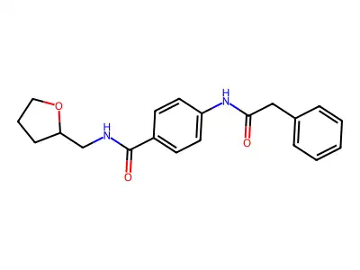 N-(oxolan-2-ylmethyl)-4-[(2-phenylacetyl)amino]benzamide structure