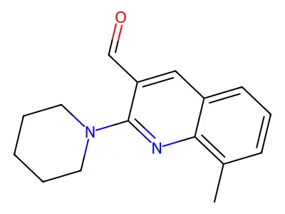 8-Methyl-2-(1-piperidinyl)-3-quinolinecarbaldehyde structure