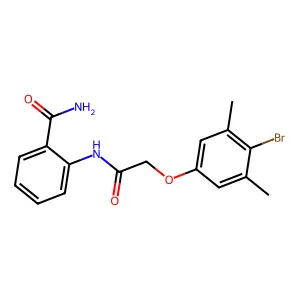 2-[[2-(4-Bromo-3,5-dimethylphenoxy)acetyl]amino]benzamide structure