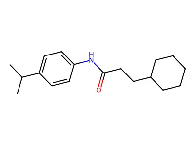 3-cyclohexyl-N-(4-propan-2-ylphenyl)propanamide structure