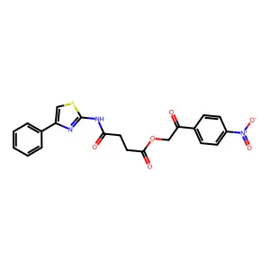 2-(4-Nitrophenyl)-2-oxoethyl 4-oxo-4-[(4-phenyl-1,3-thiazol-2-yl)amino]butanoate structure