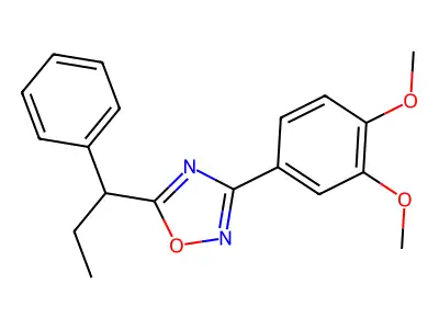 3-(3,4-Dimethoxyphenyl)-5-(1-phenylpropyl)-1,2,4-oxadiazole structure