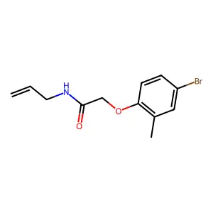 N-allyl-2-(4-bromo-2-methylphenoxy)acetamide structure