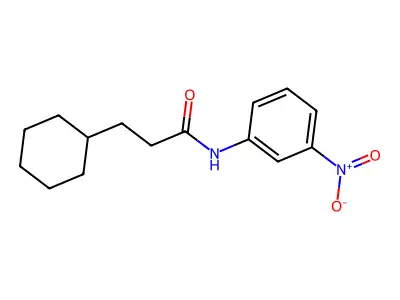3-cyclohexyl-N-(3-nitrophenyl)propanamide structure