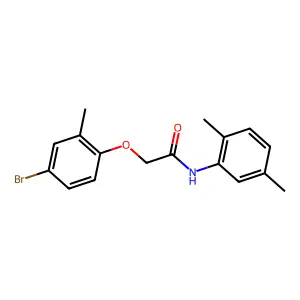 2-(4-bromo-2-methylphenoxy)-N-(2,5-dimethylphenyl)acetamide structure