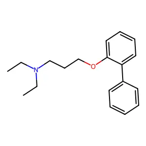 Diethyl-(3-biphenyl-2-yloxy-propyl)-amine structure