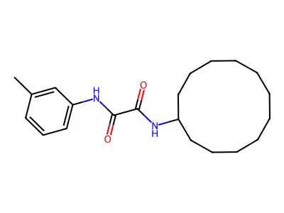 N-cyclododecyl-N'-(3-methylphenyl)oxamide structure