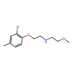 2-(2-Bromo-4-methylphenoxy)-N-(2-methoxyethyl)ethan-1-amine structure