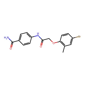 4-[[2-(4-Bromo-2-methylphenoxy)acetyl]amino]benzamide structure