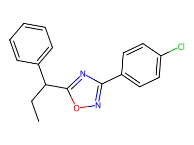3-(4-Chlorophenyl)-5-(1-phenylpropyl)-1,2,4-oxadiazole structure