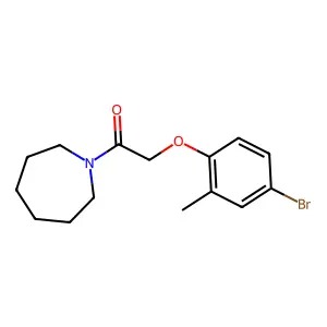 1-(Azepan-1-yl)-2-(4-bromo-2-methylphenoxy)ethanone structure